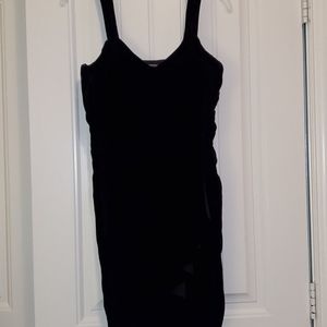Express Black velvet mini dress